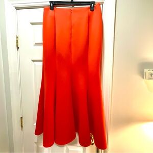 Chic Orange Midi Skirt for Women